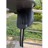 Selle de dressage en cuir anglais de qualité supérieure pour chevaux Selle de cheval à gueule en cuir véritable Taille 15 pouces
