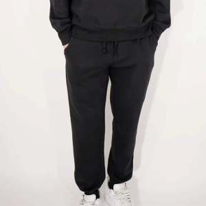 Conjunto de sudadera y pantalones deportivos negros para hombre, de forro polar, dos piezas, chándal informal, ropa deportiva, atuendo deportivo, ropa de calle de invierno - Product Image 5