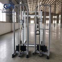 Machine de musculation professionnelle à câbles croisés avec deux blocs de poids de 70 kg pour salle de sport commerciale