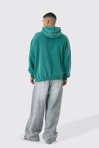 Vente en gros de sweat à capuche délavé en coton mélangé pour hommes sweats à capuche surdimensionnés pour hommes nouveau design basique vêtements de sport - Product Image 4