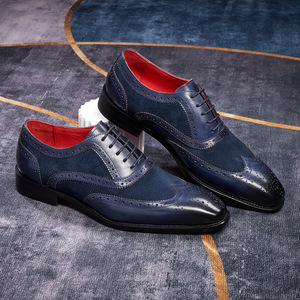 Chaussures Richelieu en cuir respirantes pour hommes, perforées, style brogue, pour l'été, idéales pour le travail, légères et confortables, à lacets - Product Image 1