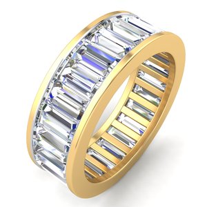 Elegante lujoso clásico anillo de oro de 10K para mujer 5.4Cts VS Clarity Lab Grown EF Color Diamond Jewelry 5.4Cts VS Clarity Diamond - Product Image 1