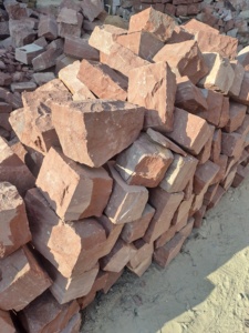 Đá sa thạch đỏ đá cuội công nghiệp kết thúc cổ cắt theo kích thước để sử dụng nhà máy - Product Image 4