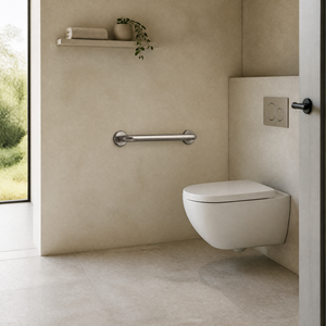Barre d'appui en nickel brossé de 24 pouces pour douche et baignoire, rail de sécurité mural en acier inoxydable pour salle de bain - Product Image 2