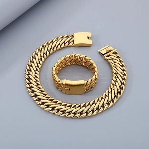 Bijoux Hip Hop Premium Excellente Qualité Chaîne Cubaine en Or Lourde Disponible en Plusieurs Tailles pour l'Exportation - Product Image 1