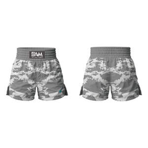 Shorts d'entraînement MMA pour homme, coupe ajustée, motif floral vintage élégant, respirants, durables, en tissu peigné, avec décoration à volants - Product Image 3