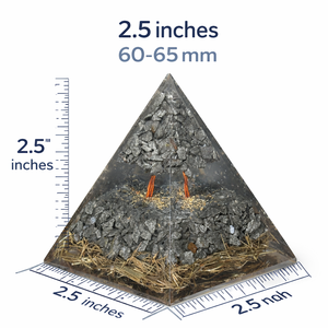 Pyramide d'Orgone en Hématite Sculptée, Protection Énergétique, Guérison, Pierre Précieuse, Amour, Durable, Véritable Cristal, Décoration d'Intérieur - Offre Spéciale - Product Image 2
