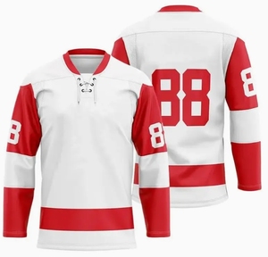 Fabrication sur mesure OEM, prix bas, maillots de hockey personnalisés par sublimation, uniformes de hockey sur glace personnalisés, maillots de hockey réversibles pour jeunes - Product Image 1