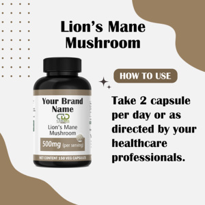 แคปซูลสารสกัดจากเห็ดขนสิงโต500มก. สำหรับผู้ใหญ่แคปซูลแผงคอสิงโต - Product Image 4