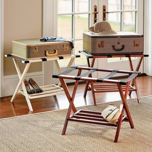 Portaequipajes de madera duradero para dormitorios que ofrece estabilidad y resistencia para bolsas de viaje y equipaje pesados - Product Image 4