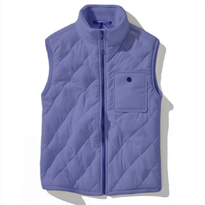 Gilet bouffant en laine sans manches personnalisé veste coupe-vent matelassée pour l'hiver gilet de bombardier style décontracté uni - Product Image 2
