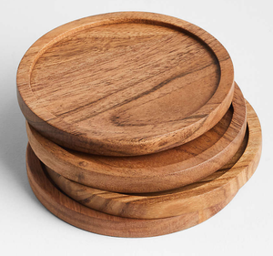 Profesional de la fábrica en posavasos cuadrados de madera Natura ecológicos personalizados posavasos redondeados - Product Image 1