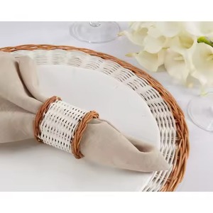 Stylish Organic Rattan Napkin Ring Designed For Minimalist Dining Themes And Contemporary Table Settings - Product Image 6