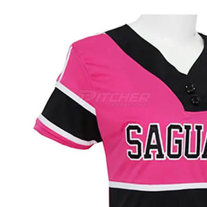Conjuntos de uniformes de softbol transpirables personalizados de alto fabricante, Color sólido, diseño personalizado, ligero, secado rápido - Product Image 5