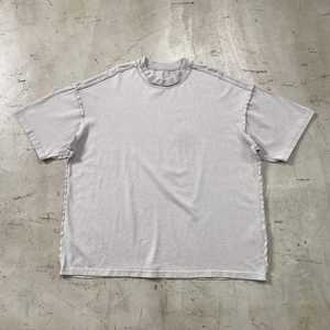 T-shirt surdimensionné à manches courtes pour homme, style streetwear chinois vintage, 100 % coton, délavé à l'acide, 300 g, personnalisable en gros - Product Image 4