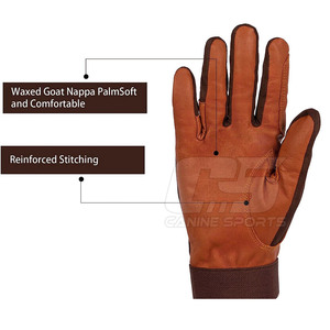 Guantes de Equitación de Cuero para Adultos, Unisex, de Cinco Dedos, Antideslizantes, Ligeros, Cómodos y Duraderos, Estilo Nuevo - Product Image 2