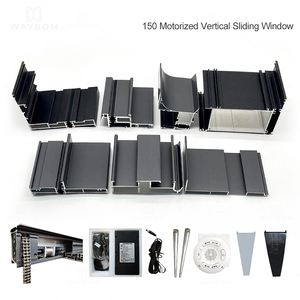 Ventanas Corredizas Retráctiles Insonorizadas de Fábrica, Ventanas Verticales Eléctricas de Aluminio con <span class=keywords><strong>Perfil</strong></span> para Balcón Exterior con Mosquitera - Product Image 3