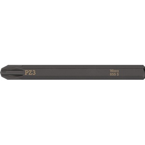 WERA <b>Screwdriver</b> Bit PZ 3 X 70 mm 1/4" Drive Pack of 5 - Product Image 1