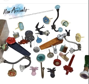 Boutons d'armoire de porte de tiroir en cuir marron et poignée de traction [HBRMW 250] - Product Image 3