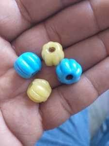 Perles de verre en forme de melon d'eau sur mesure avec des trous de grande taille adaptés aux créateurs de bijoux et aux magasins de perles - Product Image 3