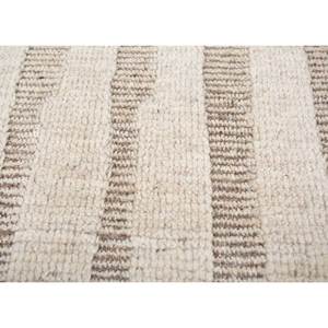 Alfombra Entropía Beige Marrón de Lana y Seda Anudada a Mano, a Rayas, para Sala de Estar, Entrada, Pasillo, Rectangular, Tipo Rompecabezas - Product Image 3