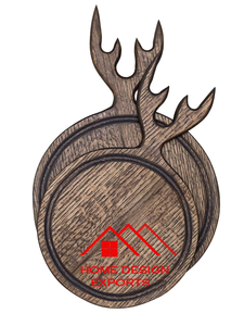 Ensemble de 5 supports à pizza en bois de manguier, support à pizza pour servir de manière décorative dans les restaurants et les hôtels - Product Image 4