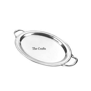 ถาดเสิร์ฟช็อคโกแลตทำจากสแตนเลสพร้อมด้ามจับถาดใส่ช็อคโกแลตรูปวงรี - Product Image 1