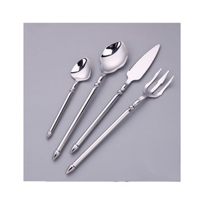 Juego de cubiertos chapados en oro de acero inoxidable, con mango de mármol, conjunto de cubiertos de Metal, novedad - Product Image 6