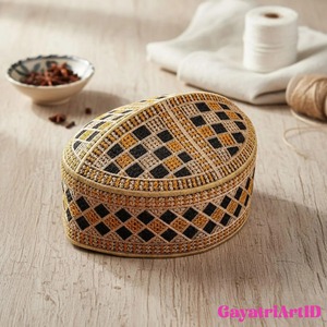 Mens Formal Afghani Ethnic Cultural Traditional Lace <b>Cap</b> Handmade Pashtun Vintage Embroidered Islamic Headwear - Product Image 3