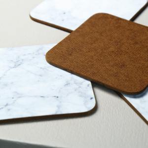 Sous-verres en marbre faits à la main, sous-verres élégants pour le café et le thé - Product Image 3