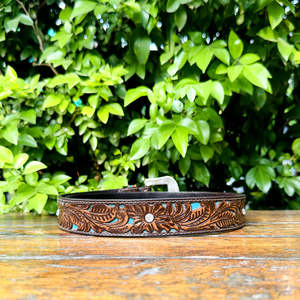 Cinturón de Cuero Genuino con Diseño Paisley Cortado a Láser, Estilo Vaquero Occidental, con Hebilla de Aleación de Zinc, 40 mm de Ancho, Unisex - Product Image 6