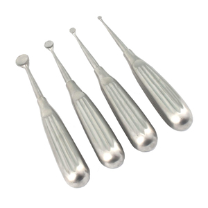 Juego de curetas de hueso de acero inoxidable 4 piezas cirujanos diseñados específicamente para usos biológicos cureta médica - Product Image 1