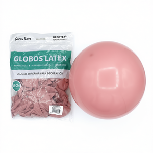 Ballons en latex Party Love 25 cm rose opaques R10 pour décoration - Product Image 2