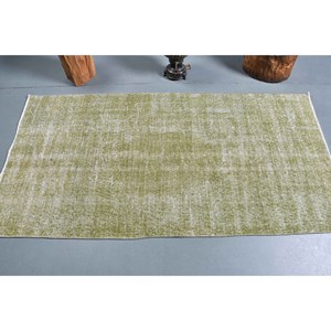 พรมตุรกีโบราณแบบทันสมัยดีไซน์เย็บปะติดปะต่อกันสีเขียว6.3ft x 3.2วัสดุขนสัตว์โพลีเอสเตอร์ทรงสี่เหลี่ยมผืนผ้าขนาดใหญ่สำหรับห้องนั่งเล่นห้องโถงน้ำยาง - Product Image 3