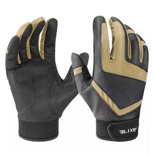 Guantes de bateo de béisbol de protección de manos de cuero de cabra personalizables profesionales unisex guantes de bateo de softball OEM novedad - Product Image 4