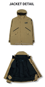 Vestes à fermeture éclair complète pour hommes Logo personnalisé veste de pluie extérieur Patchwork à capuche hommes femmes veste coupe-vent - Product Image 4
