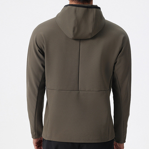 Ensemble de survêtement pour homme avec fermeture éclair sur le devant, tissu thermique texturé respirant, produit haut de gamme pour les vêtements de plein air et les vêtements de sport, survêtements pour homme - Product Image 2