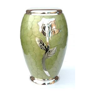 Joli argent Rose motif métal crémation urne funéraire mémorial conception agréable souvenir adulte cendres urne - Product Image 3