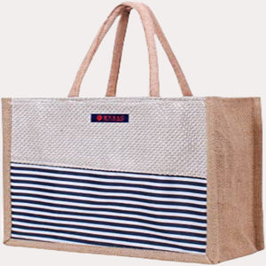 Producto de Venta caliente de alta calidad logotipo personalizado yute bolsa de compras bolsa de lona de algodón artículo personalizado estilo patrón carta promoción IND - Product Image 4