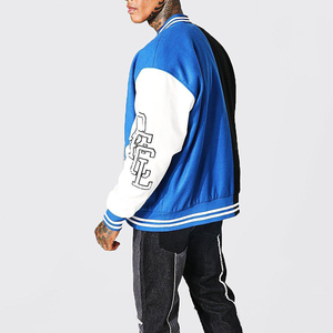 Chaqueta Varsity de Lana Lisa para Hombre, Estilo Urbano, Cuello Alto, Bordado Personalizado, Etiqueta Privada, Venta al Por Mayor, Resistente al Viento - Product Image 2