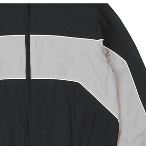 Custom Logo <b>Black</b> Color Block Hooded <b>Windbreaker</b> Jacket <b>Men</b> Waterproof Print Full-Zip Outdoor Winter - Product Image 3