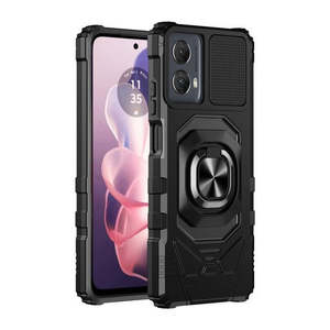Fundas Magnéticas con Anillo para Moto G Stylus 5G 2024, Color Negro - Product Image 1