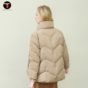 แจ็กเก็ตขนเป็ดฤดูหนาวสำหรับผู้หญิงระบายอากาศแขนยาวซิปไซส์ XL-ขายส่ง - Product Image 2