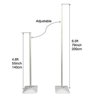 2 supports de colonne de ballons réglables, supports de colonne de fleurs en tube d'alliage d'aluminium