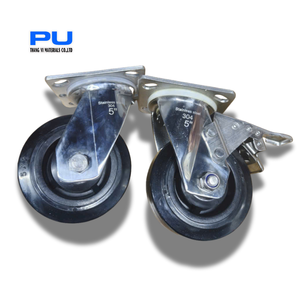 Thang Vi New Heavy Duty 6/8 Inch Polyurethane Caster Wheel Iron Core Ball Bearing Steel Rim Restaurant Use Lightweight 1kg - Product Image 6