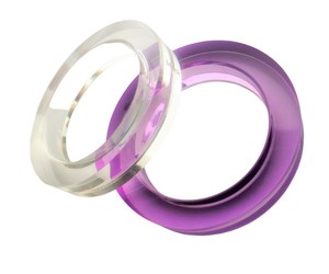 Nuevo Brazalete de Resina Epoxi Púrpura de Alta Calidad, Diseño Transparente, Escultura Redonda Circular, Pieza Decorativa Artística - Product Image 4