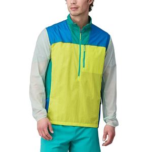 Sportswear <b>Men</b> Half Zip Custom logo Streetwear Color Block Nylon Polyester Windbreaker <b>Mens</b> <b>Pullover</b> <b>Jackets</b> - Product Image 1