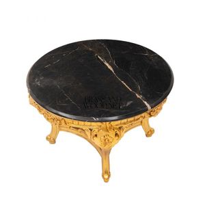 Mesa de Entrada de Lujo con Cubierta de Mármol y Acabado Dorado - Product Image 3
