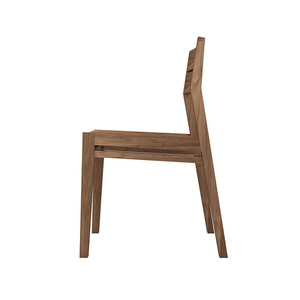 Silla de comedor de madera maciza de teca, diseño moderno de alta calidad para uso en interiores y exteriores, muebles para el hogar de Color Natural para apartamento - Product Image 3