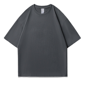 เสื้อยืดผู้ชายไซส์ใหญ่ สีเขียวล้วน แขนสั้น คอกลม สไตล์ลำลอง ผ้าฝ้ายเจอร์ซีย์ 100% ย้อมสีพื้น - Product Image 3